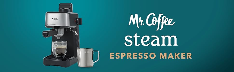 Mr. Coffee 4-Shot Steam Espresso and Cappuccino Machine